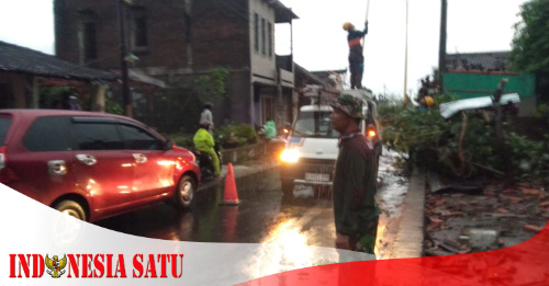 Hujan Lebat Disertai Angin Kencang Terjang Kabupaten Klaten, Beberapa Rumah Rusak Dan Pohon Tumbang